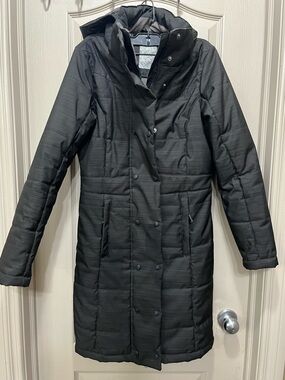 Firefly Women's Black Long Puffer Coat - Lightweight Winter Jacket